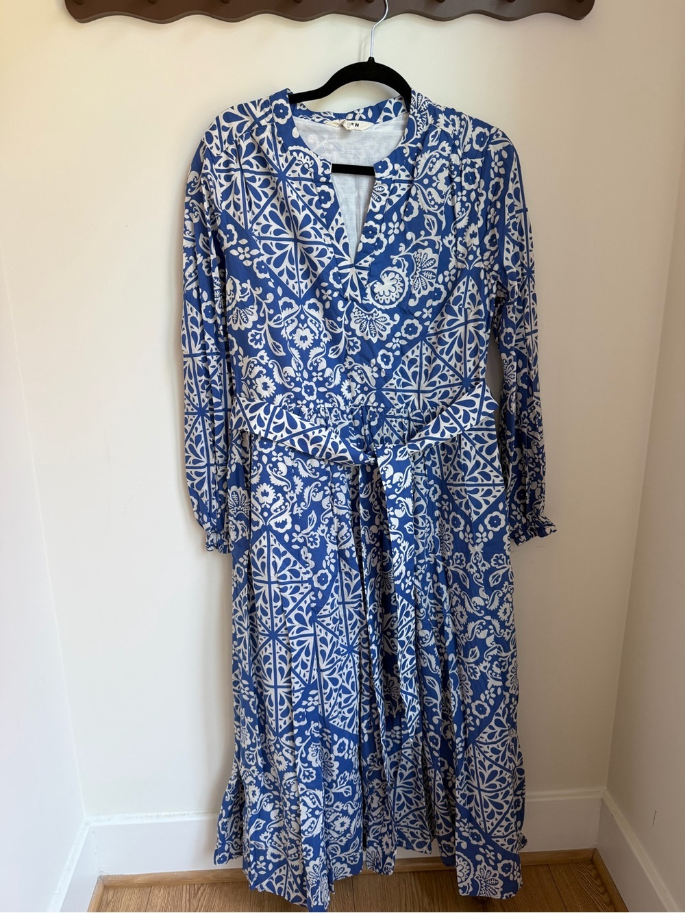 Boden Jen Cotton Midi Dress Size 14 100% Cotton